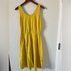 Style And co yellow midi sleeveless dress medium
